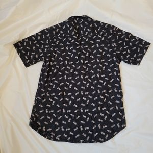 Eighty Eight Platinum Button-up Short Sleeve Shirt Classic Fit Men's Size L